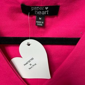 Paper Heart Long Sleeve Mini-Dress - M - NWT